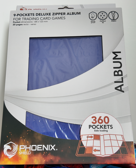 Classeur Bleu 9 cases avec Zip - Phoenix Shield